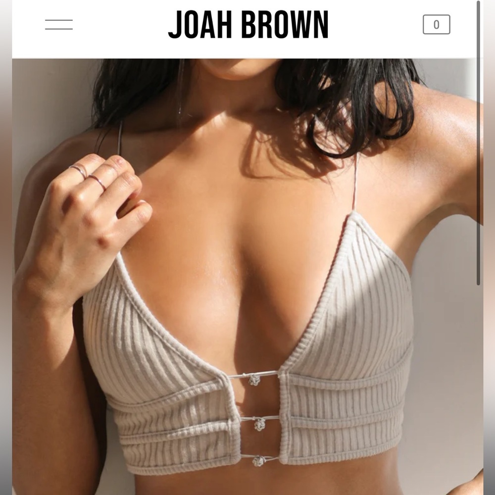 joah brown cropped triangle cami